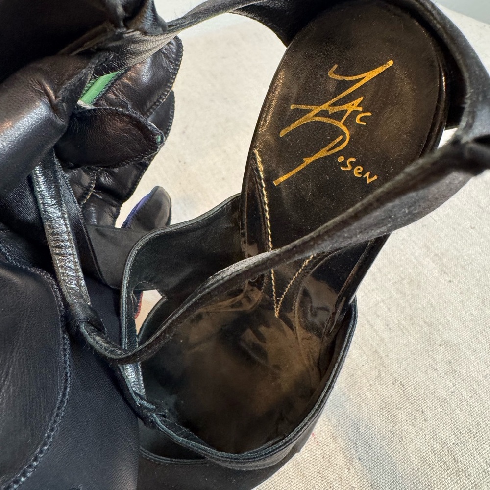 Zac Posen Black Satin Women's Heels - Picture 9 of 12